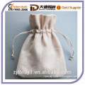 Small Organic Cotton Drawstring Bag/Wholesale Cotton Fabric Bag